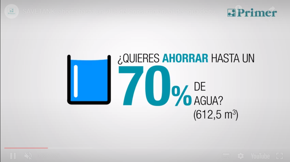 SAVETANK: ahorre hasta un 70% de su consumo anual de agua | www.primer.es | #ahorraraguadellavado
